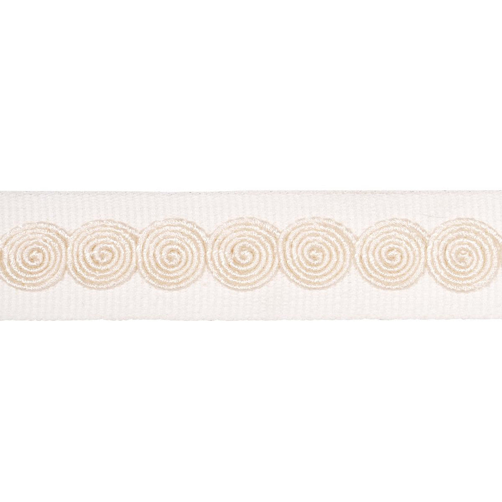 Castille Tape Narrow Ivory 83881 by Schumacher Designer Trim Perennial Favorite Trims - Swanky Fabrics -