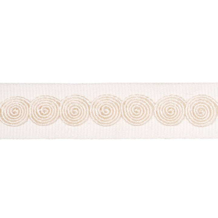 Castille Tape Narrow Ivory 83881 by Schumacher Designer Trim Perennial Favorite Trims - Swanky Fabrics -