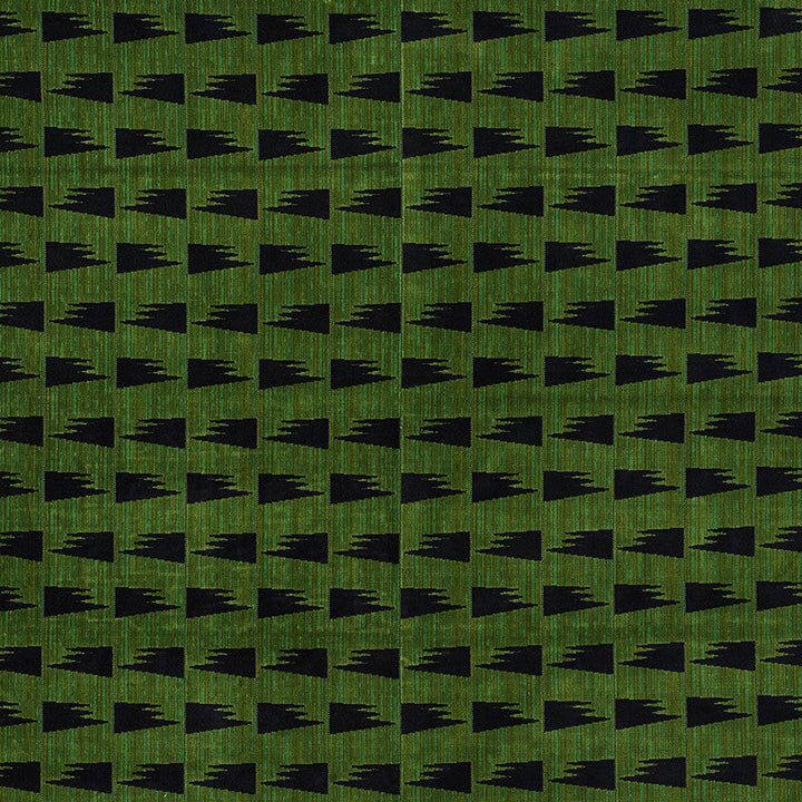 Tutsi Green 71222 by Schumacher Designer Fabric David-Kaihoi 56% Cotton, 44% Rayon - Horizontal: 4.25 and Vertical: 6.625 51 - Swanky Fabrics -