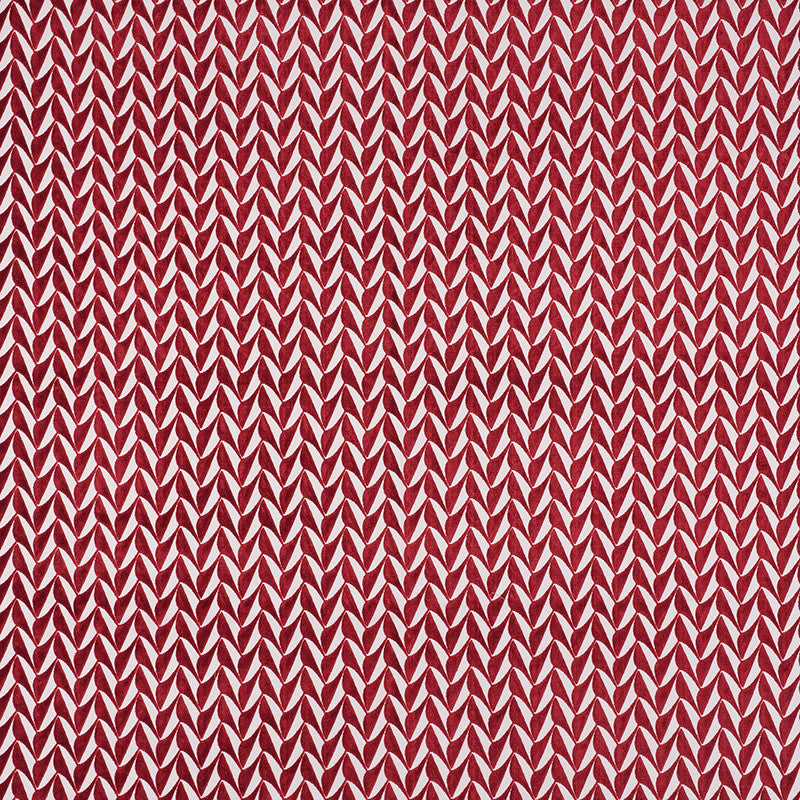 Spades Red 71230 by Schumacher Designer Fabric David-Kaihoi 89% Cotton, 11% Polyester - Horizontal: 2.5 and Vertical: 1.75 50.5 - Swanky Fabrics -