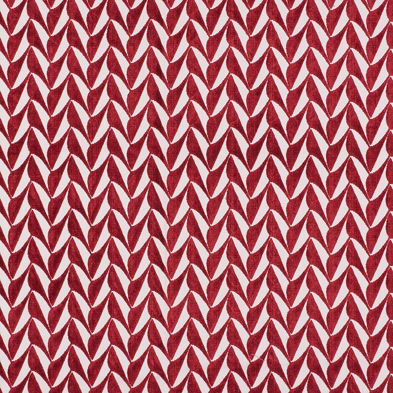 Spades Red 71230 by Schumacher Designer Fabric DAVID KAIHOI See Sample UNITED STATES OF AMERICA - </p><p>Repeat: Horizontal: 2 1/2" (6CM) and Vertical: 1 3/4" (4CM) 50 1/2" (128CM) - Swanky Fabrics -