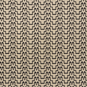Schumacher Fabric Turkish Step Black/Natural 71240