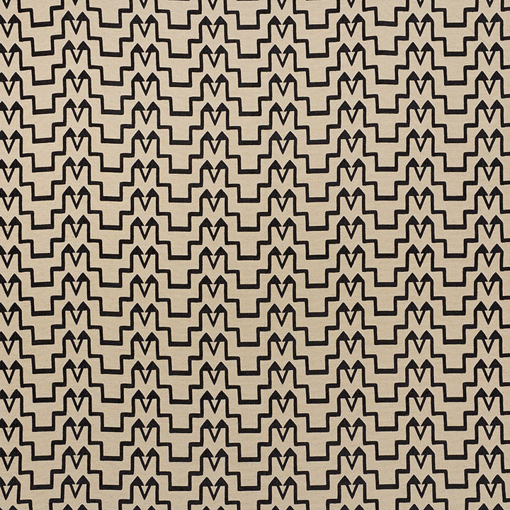 Turkish Step Black/Natural 71240 by Schumacher Fabric Schumacher Fabric Turkish Step Black/Natural 71240Fabric VISCOSE 65% TURKEY </p><p>Repeat: H: HORZ. 6 1/2" (17CM) , V: VERT. 2 3/4" (7CM) 53.5 - Fabric Carolina -