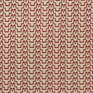 Schumacher Fabric Turkish Step Red/Natural 71242
