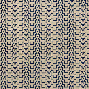 Schumacher Fabric Turkish Step Blue/Natural 71243