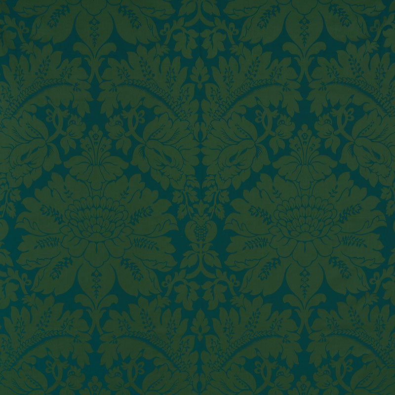 Maggiore Damasco Emerald 71281 by Schumacher Fabric Schumacher Fabric Maggiore Damasco Emerald 71281Fabric COTTON 100% ITALY </p><p>Repeat: H: HORZ. 26" (66CM) , V: VERT. 31 3/4" (81CM) 54.5 - Fabric Carolina -