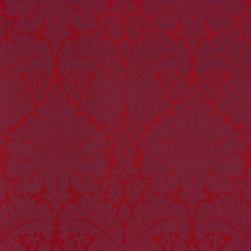 Maggiore Damasco Ruby 71282 by Schumacher Designer Fabric Damasco 100% Cotton - Horizontal: 26 and Vertical: 31.75 54.5 - Swanky Fabrics -