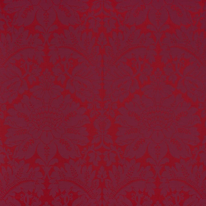 Maggiore Damasco Ruby 71282 by Schumacher Designer Fabric Damasco 100% Cotton - Horizontal: 26 and Vertical: 31.75 54.5 - Swanky Fabrics -