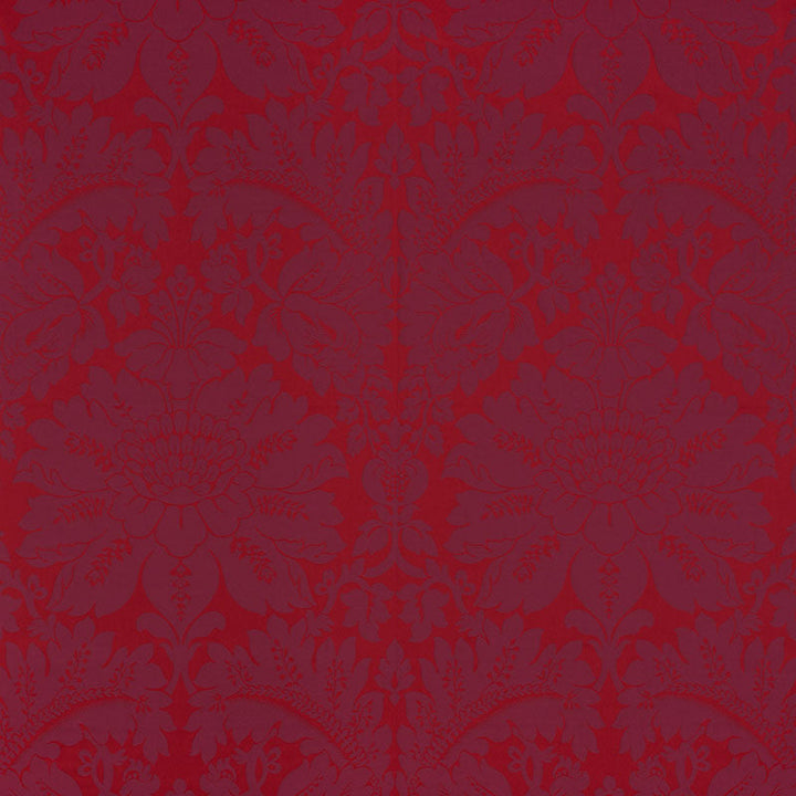 Maggiore Damasco Ruby 71282 by Schumacher Designer Fabric DAMASCO COTTON 100% ITALY </p><p>Repeat: Horizontal: 26" (66CM) and Vertical: 31 3/4" (81CM) 54.5 - Swanky Fabrics -