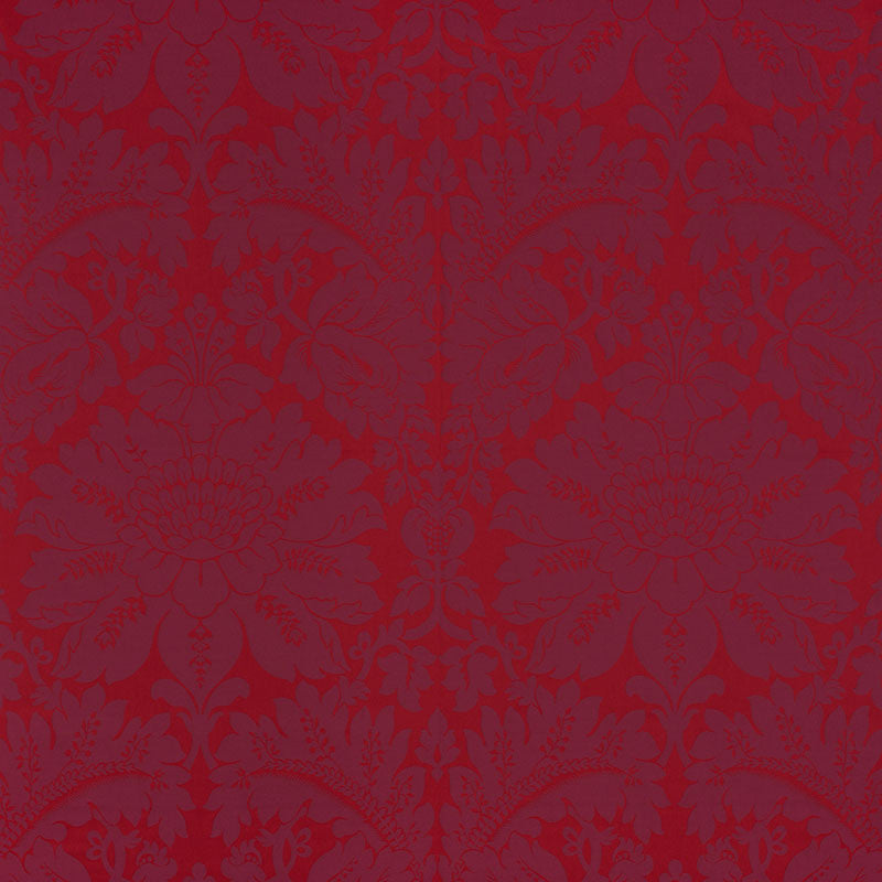 Maggiore Damasco Ruby 71282 by Schumacher Fabric Schumacher Fabric Maggiore Damasco Ruby 71282Fabric COTTON 100% ITALY </p><p>Repeat: H: HORZ. 26" (66CM) , V: VERT. 31 3/4" (81CM) 54.5 - Fabric Carolina -