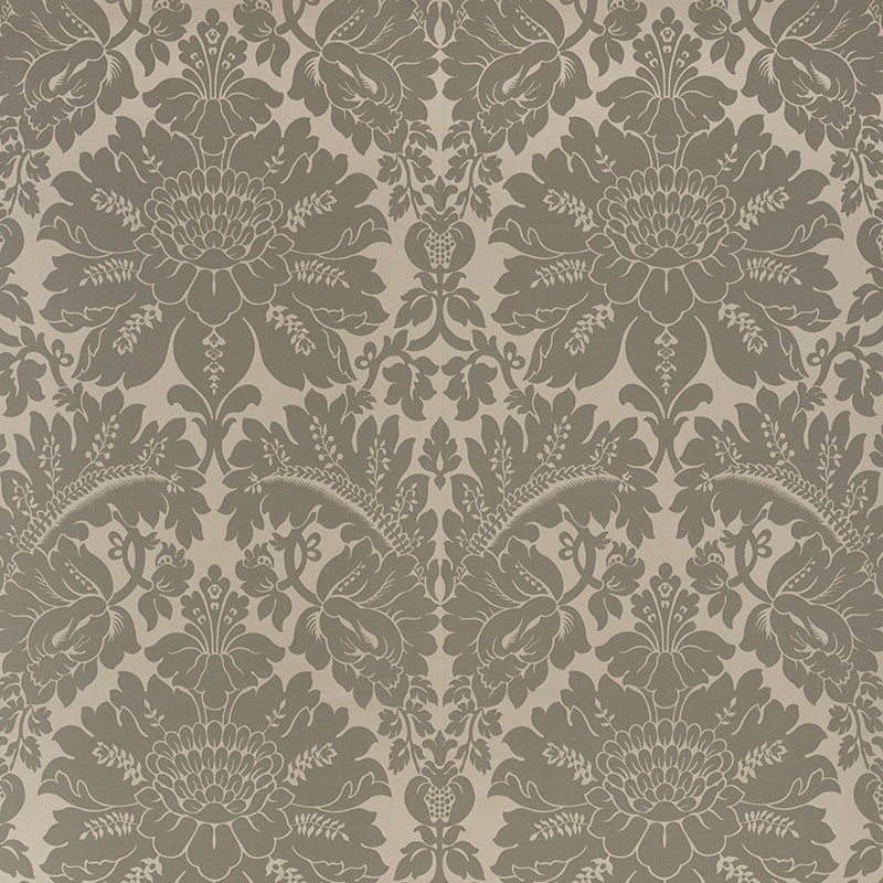 Maggiore Damasco Moonstone 71283 by Schumacher Designer Fabric Damasco 100% Cotton - Horizontal: 26 and Vertical: 31.75 54.5 - Swanky Fabrics -