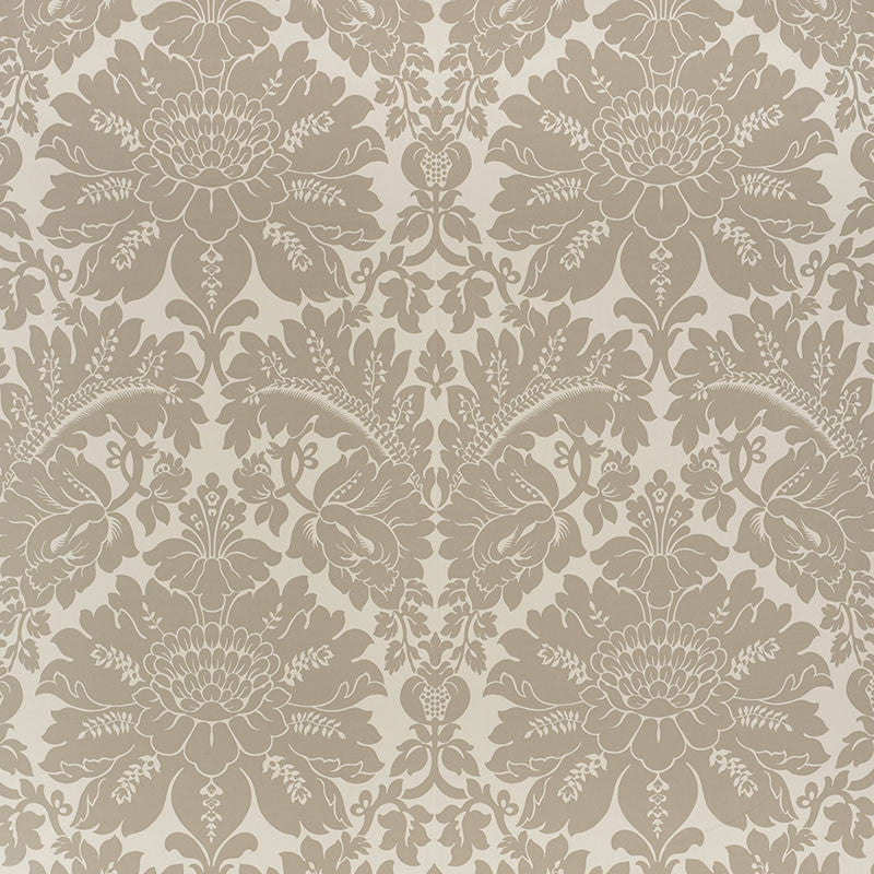 Maggiore Damasco Alabaster 71284 by Schumacher Designer Fabric DAMASCO See Sample ITALY - </p><p>Repeat: Horizontal: 26" (66CM) and Vertical: 31 3/4" (81CM) 54 1/2" (138CM) - Swanky Fabrics -