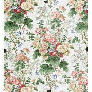 Lee Jofa Fabric Hollyhock Hdb White/Coral 7128.LJ.0