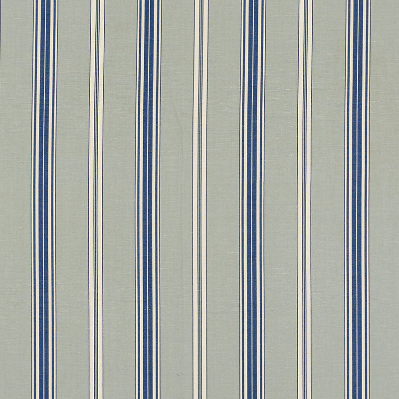 Coco Stripe Mineral 71291 by Schumacher Designer Fabric ESSENTIALS: STRIPES II See Sample INDIA - </p><p>Repeat: Horizontal: 4 1/2" (12CM) and Vertical: - 55 3/4" (142 CM) - Swanky Fabrics -