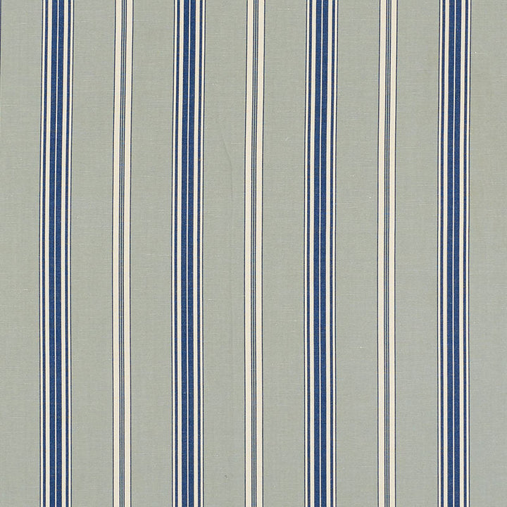 Coco Stripe Mineral 71291 by Schumacher Designer Fabric ESSENTIALS: STRIPES II COTTON 65% LINEN 35% INDIA </p><p>Repeat: Horizontal: 4 1/2" (12CM) and Vertical: 55.75 - Swanky Fabrics -