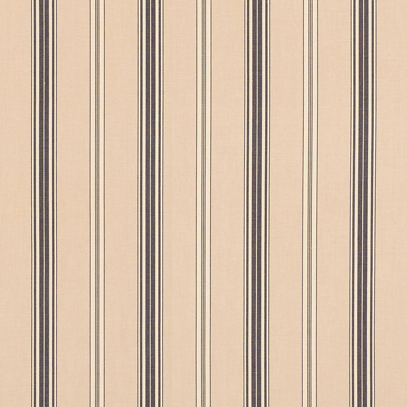 Coco Stripe Stone 71292 by Schumacher Designer Fabric ESSENTIALS: STRIPES II See Sample INDIA - </p><p>Repeat: Horizontal: 4 1/2" (12CM) and Vertical: - 55 3/4" (142 CM) - Swanky Fabrics -