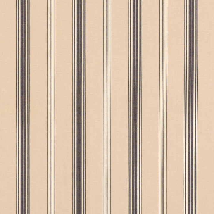 Coco Stripe Stone 71292 by Schumacher Designer Fabric ESSENTIALS: STRIPES II See Sample INDIA - </p><p>Repeat: Horizontal: 4 1/2" (12CM) and Vertical: - 55 3/4" (142 CM) - Swanky Fabrics -