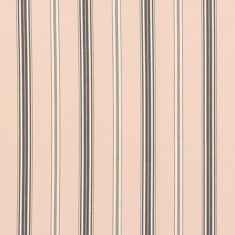 Coco Stripe Blush 71293 by Schumacher Designer Fabric ESSENTIALS: STRIPES II See Sample INDIA - </p><p>Repeat: Horizontal: 4 1/2" (12CM) and Vertical: - 55 3/4" (142 CM) - Swanky Fabrics -