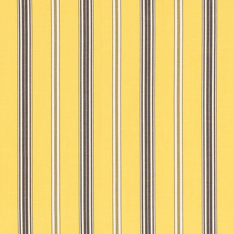 Coco Stripe Yellow 71294 by Schumacher Designer Fabric Essentials-Stripes-Ii 65% Cotton, 35% Linen - Horizontal: 4.5 and Vertical: - 55.75 - Swanky Fabrics -