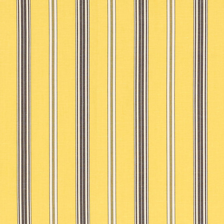 Coco Stripe Yellow 71294 by Schumacher Designer Fabric ESSENTIALS: STRIPES II See Sample INDIA - </p><p>Repeat: Horizontal: 4 1/2" (12CM) and Vertical: - 55 3/4" (142 CM) - Swanky Fabrics -