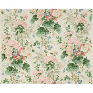Lee Jofa Fabric Hollyhock Hdb White/Coral 7129.LJ.0