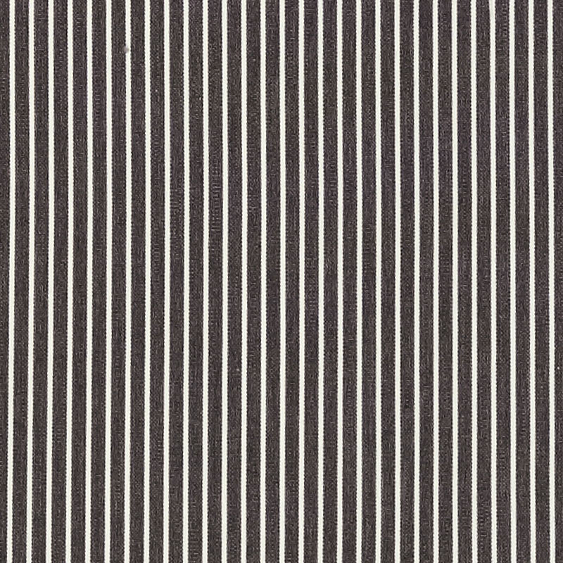 Edie Stripe Black 71300 by Schumacher Designer Fabric ESSENTIALS: CLASSIC STRIPES See Sample INDIA - </p><p>Repeat: Horizontal: 3/8" (1CM) and Vertical: - 55" (140CM) - Swanky Fabrics -