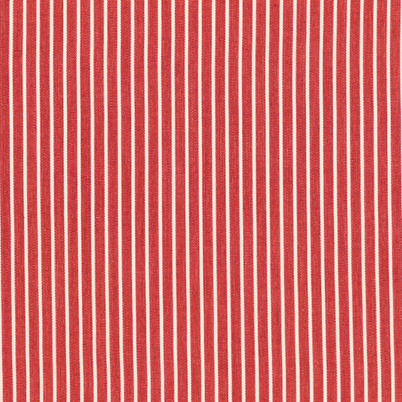Edie Stripe Red 71309 by Schumacher Designer Fabric ESSENTIALS: CLASSIC STRIPES COTTON 100% INDIA </p><p>Repeat: Horizontal: 3/8" (1CM) and Vertical: 55 - Swanky Fabrics -