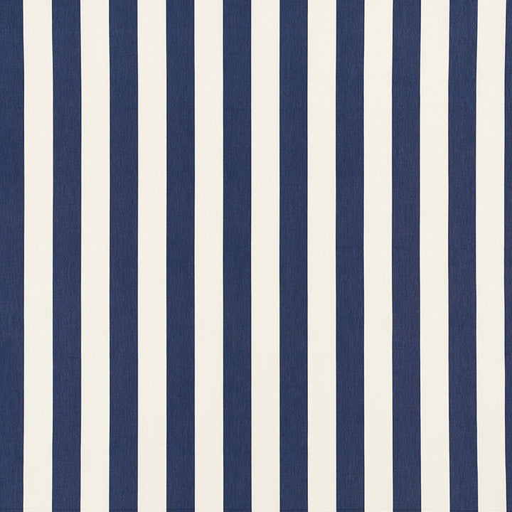 Andy Stripe Navy 71323 by Schumacher Designer Fabric Essentials-Classic-Stripes 100% Cotton - Horizontal: 5.5 and Vertical: - 55 - Swanky Fabrics -