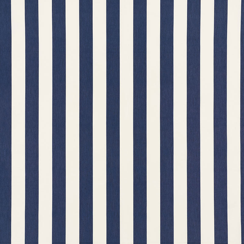 Andy Stripe Navy 71323 by Schumacher Designer Fabric ESSENTIALS: CLASSIC STRIPES See Sample INDIA - </p><p>Repeat: Horizontal: 5 1/2" (14CM) and Vertical: - 55" (140CM) - Swanky Fabrics -