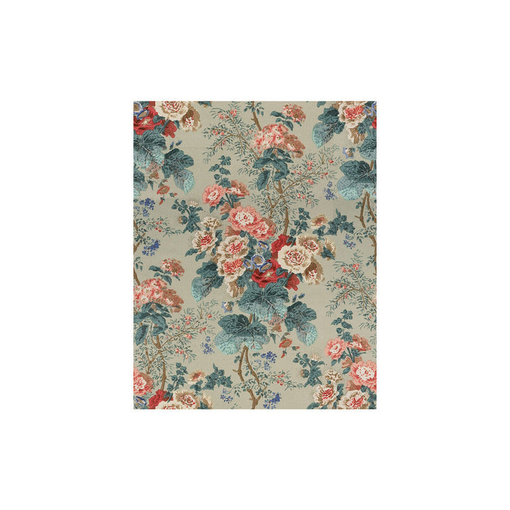 Hollyhock Hdb Green by Lee Jofa Designer Fabric - COTTON - 100% Thailand LIGHT Horizontal: 0 and Vertical: 40.25 47 - Swanky Fabrics -