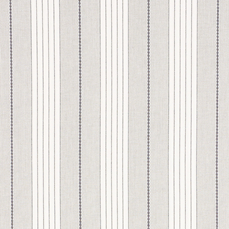 Audrey Stripe Grey 71372 by Schumacher Designer Fabric Essentials-Stripes-Ii 100% Cotton - Horizontal: 4.75 and Vertical: - 54 - Swanky Fabrics -