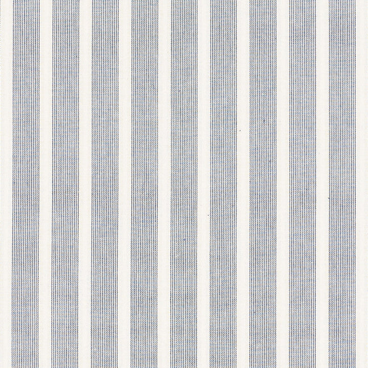 Jean Stripe Navy 71381 by Schumacher Designer Fabric Essentials-Stripes-Ii 100% Cotton - Horizontal: 1 and Vertical: - 54 - Swanky Fabrics -