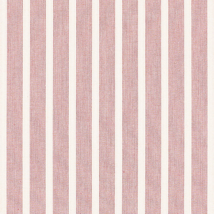 Jean Stripe Red 71382 by Schumacher Designer Fabric Essentials-Stripes-Ii 100% Cotton - Horizontal: 1 and Vertical: - 54 - Swanky Fabrics -