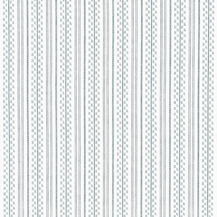Jack Stripe Sky 71410 by Schumacher Designer Fabric Essentials-Stripes-Ii 100% Cotton - Horizontal: 1.125 and Vertical: - 53 - Swanky Fabrics -