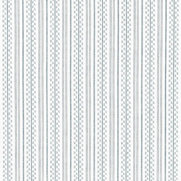 Jack Stripe Sky 71410 by Schumacher Designer Fabric ESSENTIALS: STRIPES II COTTON 100% INDIA </p><p>Repeat: Horizontal: 1 1/8" (3CM) and Vertical: 53 - Swanky Fabrics -