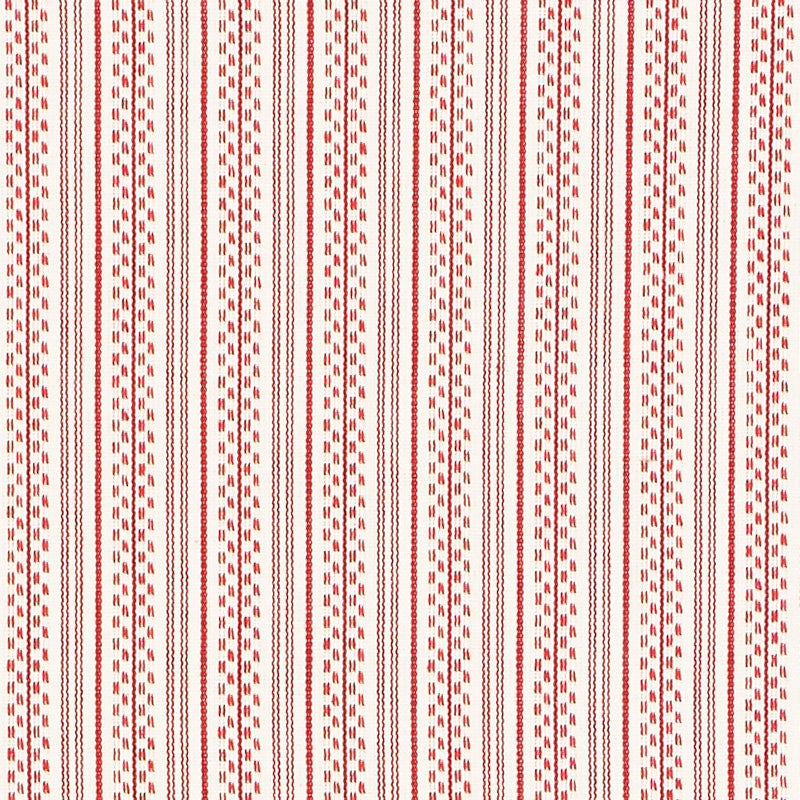 Jack Stripe Red 71415 by Schumacher Fabric Schumacher Fabric Jack Stripe Red 71415Fabric COTTON 100% INDIA </p><p>Repeat: H: HORZ. 1 1/8" (3CM) , V: 53 - Fabric Carolina -