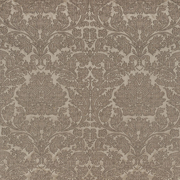 Belice Damasco Pewter 71481 by Schumacher Designer Fabric DAMASCO LINEN 60% WOOL 24% ITALY </p><p>Repeat: Horizontal: 27 1/4" (69CM) and Vertical: 28" (71CM) 54.75 - Swanky Fabrics -