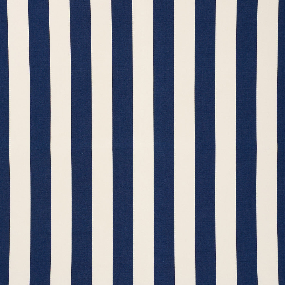 Cabana Stripe Navy 71755 by Schumacher Designer Fabric ESSENTIALS: INDOOR/OUTDOOR PRINTS & WOVENS See Sample UNITED STATES OF AMERICA - </p><p>Repeat: Horizontal: 7" (18CM) and Vertical: - 57 3/4" (147CM) - Swanky Fabrics -