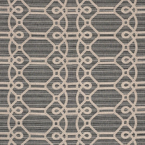 Schumacher Fabric Ziz Embroidery Coal 71931