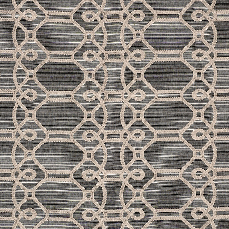 Ziz Embroidery Coal 71931 by Schumacher Fabric Schumacher Fabric Ziz Embroidery Coal 71931Fabric COTTON 77% INDIA </p><p>Repeat: H: HORZ. 17 1/2" (44CM) , V: VERT. 6 1/4" (16CM) 53.25 - Fabric Carolina -
