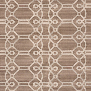 Schumacher Fabric Ziz Embroidery Mocha 71932