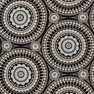 Schumacher Fabric Idris Embroidery Black & Ivory 71953