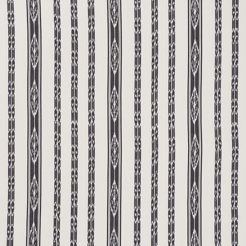 Mariam Ikat Black 71982 by Schumacher Fabric Schumacher Fabric Mariam Ikat Black 71982Fabric COTTON 100% INDIA </p><p>Repeat: H: HORZ. 13 1/2" (34CM) , V: VERT. 8" (20CM) 54 - Fabric Carolina -