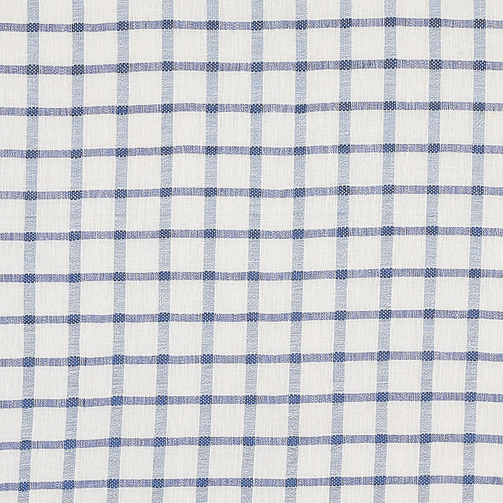 Pauline Check Casement Blue 72075 by Schumacher Designer Fabric RHAPSODY IN BLUE LINEN 100% INDIA </p><p>Repeat: Horizontal: 2" (5CM" and Vertical: 2" (5CM) 54 - Swanky Fabrics -