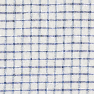 Schumacher Fabric Pauline Check Casement Blue 72075