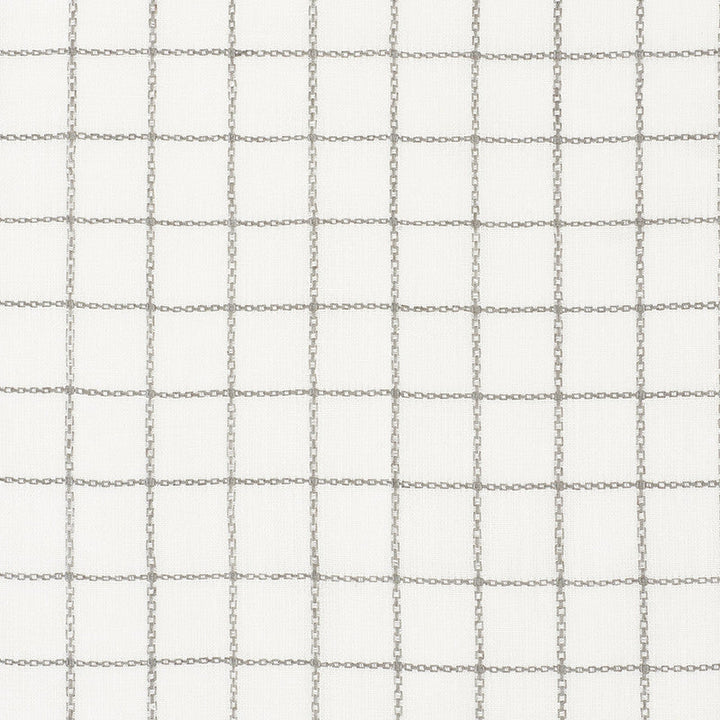 Agnes Sheer Grisaille 72081 by Schumacher Designer Fabric Vogue-Living 100% Linen - Horizontal: 1.25 and Vertical: 1.25 55 - Swanky Fabrics -