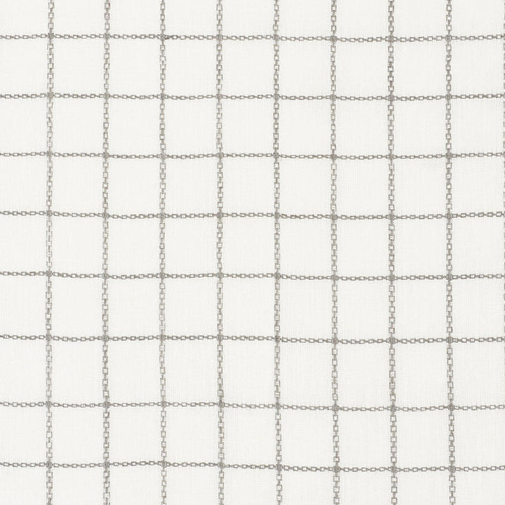 Agnes Sheer Grisaille 72081 by Schumacher Designer Fabric VOGUE LIVING LINEN 100% INDIA </p><p>Repeat: Horizontal: 1 1/4" (3CM) and Vertical: 1 1/4" (3CM) 55 - Swanky Fabrics -