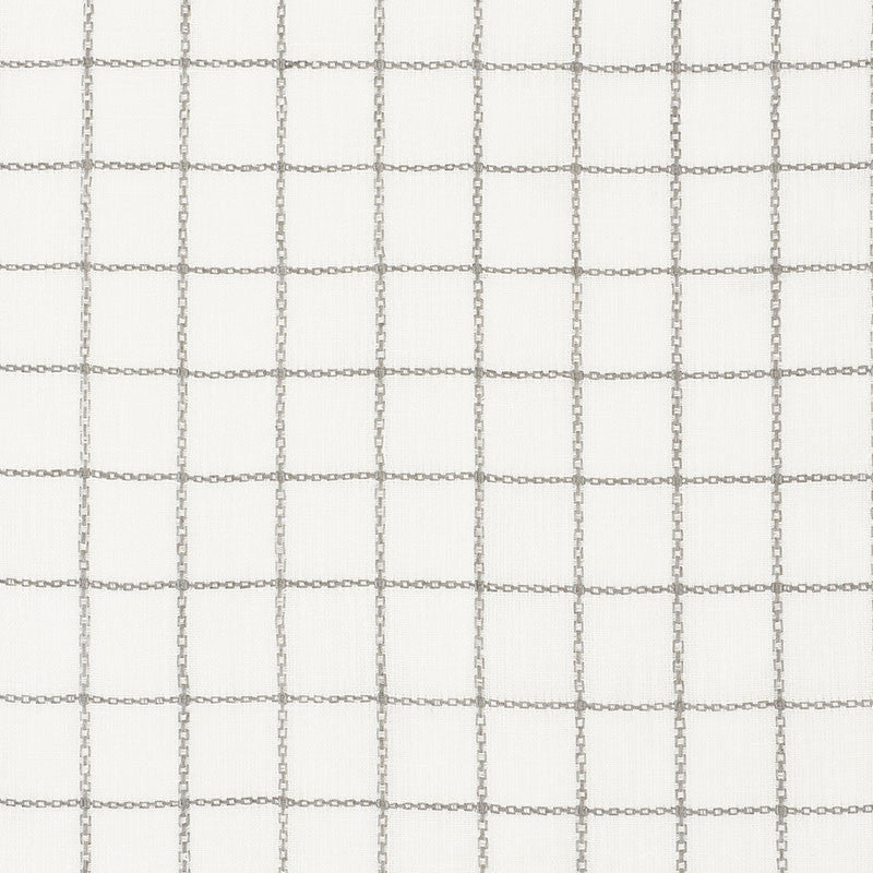 Agnes Sheer Grisaille 72081 by Schumacher Designer Fabric VOGUE LIVING See Sample INDIA - </p><p>Repeat: Horizontal: 1 1/4" (3CM) and Vertical: 1 1/4" (3CM) 55" (140CM) - Swanky Fabrics -
