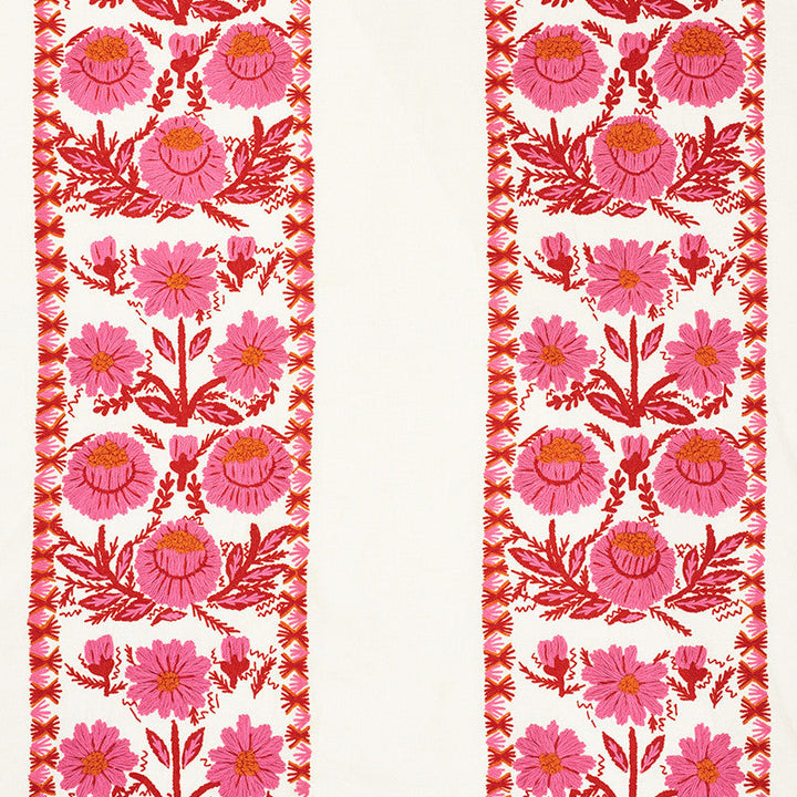 Marguerite Embroidery Blossom 72331 by Schumacher Designer Fabric Once-Upon-A-Time 60% Wool, 40% Linen - Horizontal: 25 and Vertical: 22 54 - Swanky Fabrics -
