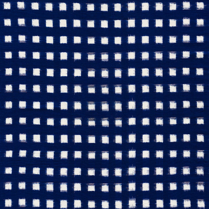 Heiho Ikat Indigo 72350 by Schumacher Designer Fabric MINGEI COTTON 100% INDIA </p><p>Repeat: Horizontal: 1 1/2" (3CM) and Vertical: 1 3/4" (4CM) 43.5 - Swanky Fabrics -
